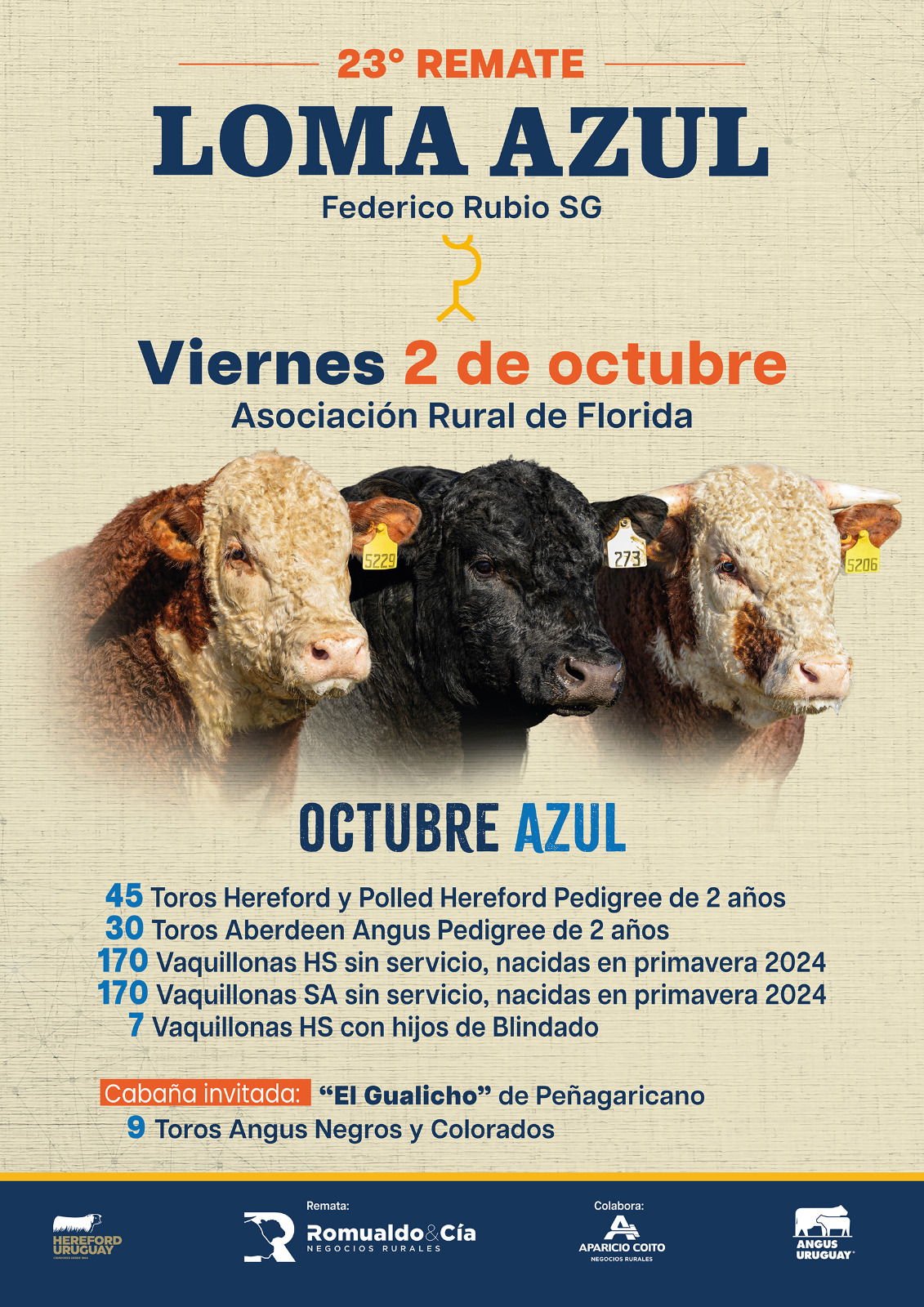 OCTUBRE AZUL - de Federico Rubio Sociedad Ganadera Cabaña invitada: \"El Gualicho\" de Peñagaricano